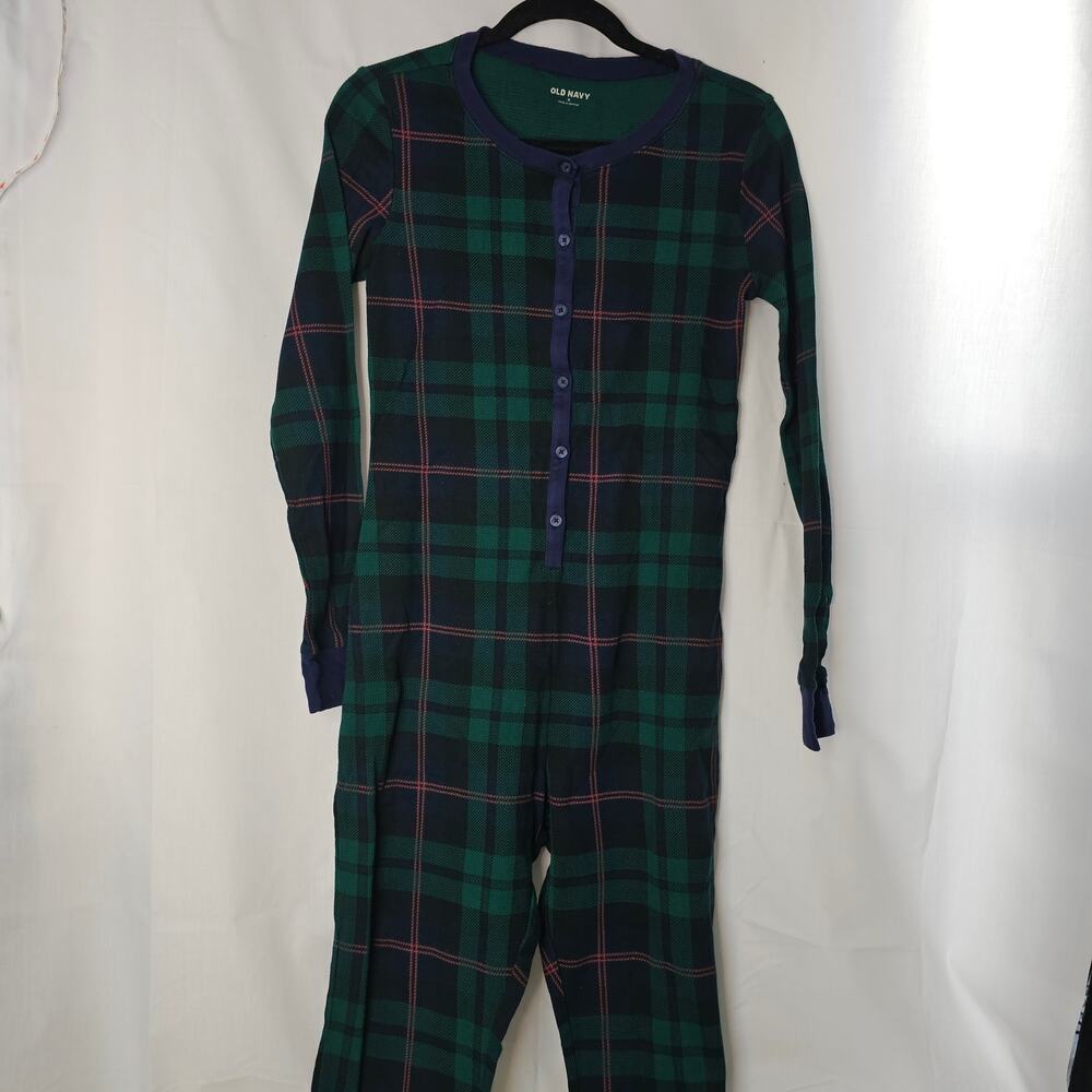 Old Navy Womens Matching Printed Thermal-Knit One-Piece Pajamas size Midium - Picture 3 of 9